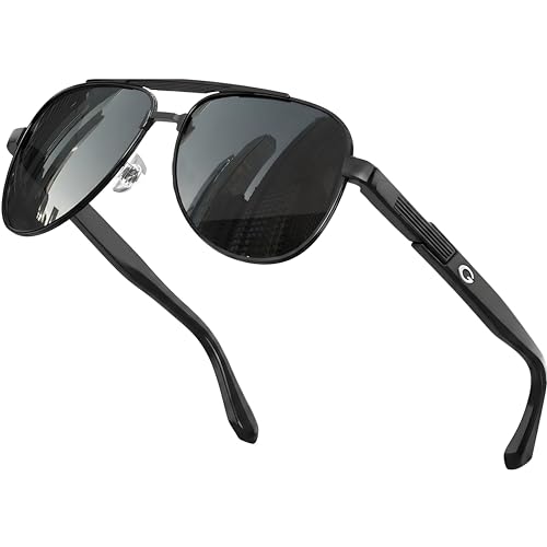 Image of grinderPUNCH Polarized Aviator Sunglasses Men Women Retro Vintage Square Pilot Sun Glasses UV400 Protection