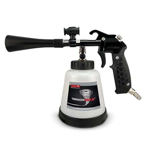 Tornador Max Z-030 Cleaning Tool for Car Detailing | Patented Power Rotation | LED Light | Custom Grip | High-Pressure Air Cleaning Gun | 32oz Capacity