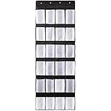 Capacidad Optima: Organizador colgante tiene 24 espaciosos bolsillos de malla en blanco, que se pueden utilizar para almacenar una gran capacidad. Con el gancho, puede completar fácilmente la instalación, incluso si hay demasiados elementos, no se preocupe.