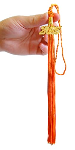 Image of 2025 Tassel Graduation, Orange Tassel for Graduation Cap 2025