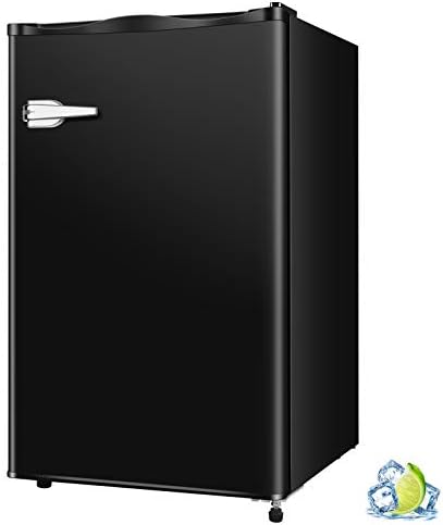 R.W.FLAME Upright Compact Freezer 2.3 Cu.ft, Freestanding Mini Freezer with Removable Shelf, Single Door, Adjustable Temperature Control, for Home, Office, Apartment (Black)