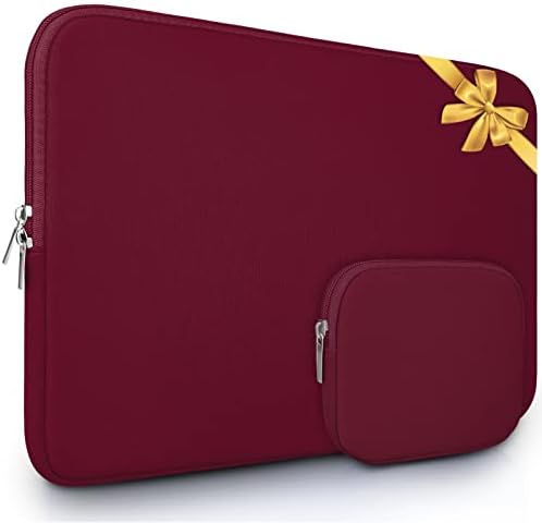 Laptop Sleeve, 15.6 inch Laptop Bag, Laptop Case, Slim Shockproof Protective Notebook Case Cover with Accessory Pocket, ANTERK Durable Carrying Laptop Sleeve 15 inch for 15.6 HP,ASUS,Dell,Lenovo, Red