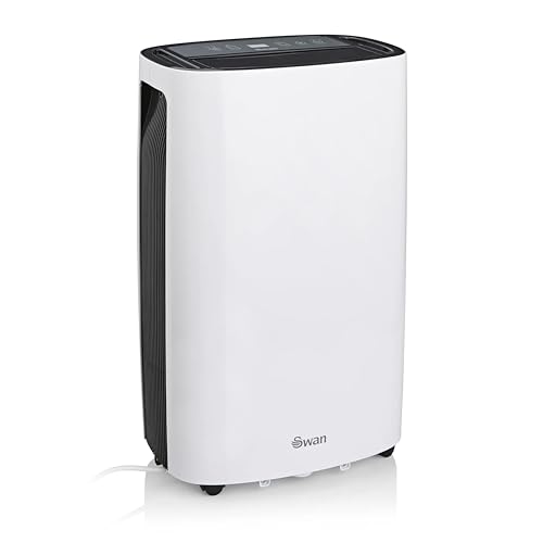 Swan SH16810N 20 Litre Dehumidifier with LED Display, Auto Shut Off, 24 Hour Timer, White