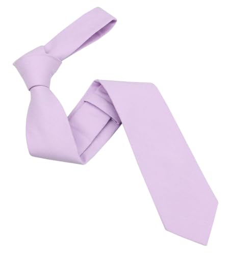 Image of Mens Solid Linen Ties - Regular Width Pattern Necktie for Men
