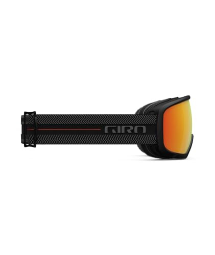 Image of Giro Ringo Snow Goggles - Black Tech, Vivid Ember | Ski & snowboard goggles for men & women; pairs with snow helmets; VIVID contrast lens; unisex One Size fit