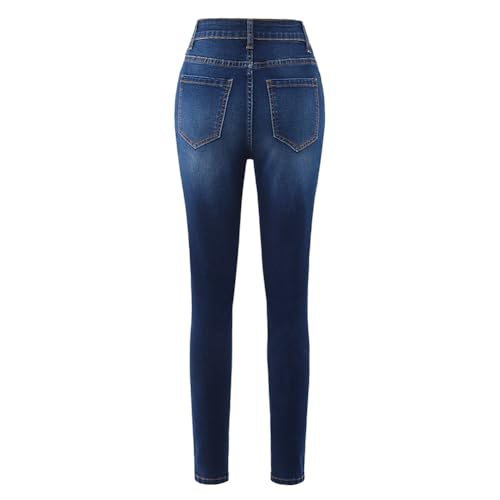 Women's High - Waisted Skinny Jeans, Stretch Denim Slim Fit Jeans for Women, Classic Blue2