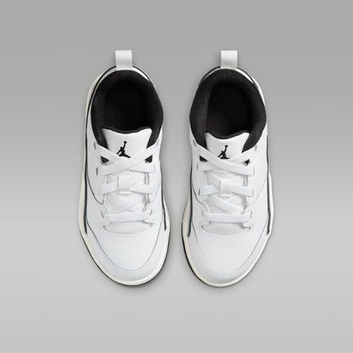 Jordan Flight Court Little Kids' Shoes (HF3332-100, White/Sail/Black)4