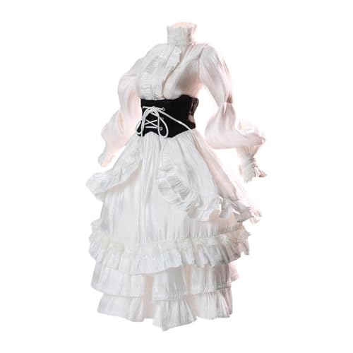 Robe longue gothique blanche 1/6 F Fityle pour figurine féminine