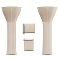 EAST OAK Patio Heater Covers with 300D Oxford Fabric, Zipper, Storage Bag, Waterproof, Dustproof, Wind-Resistant , Sunlight-Resistant, Snow-Resistant, 89'' Height x 33" Dome x 19" Base, Beige, 2 Packs