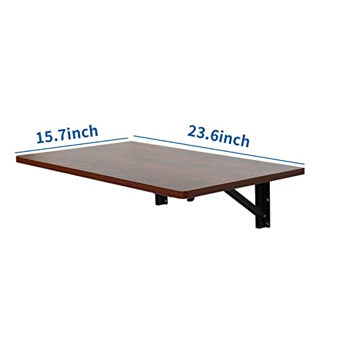 Zytty Wall Mounted Desk Table Folding Table Desk Wall Desk Fold Down, Drop Leaf Tables For Small Spaces, 23.6"X15.8" #TOP1