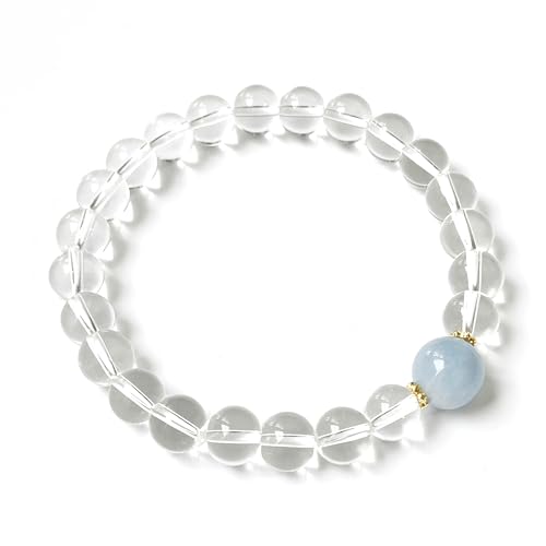 Bracelets perlés pour femmes en pierre naturelle et cristal extensible