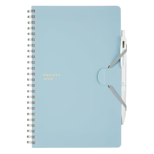 KOKUYO Penott carnet A5 anneaux souples quadrillé bleu polyvalent