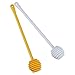 TOOGOO(R) 2Pcs Honey Dipper Jam Stir Sticks Long Handle Yellow + White