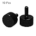 uxcell Computer PC Graphics Card M3x8mm Fully Threaded Knurled Thumb Screws Black 10pcs