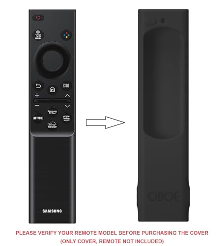 Image of Oboe Silicone Tv Remote Cover Compatible with Samsung Smart Tv Remote BN59-01311 Samsung QLED TV Remote Half Wrap Protective Case with Loop (G-Black) [Remote NOT Included]