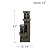 Four Bowl Rustic Outdoor Floor Water Fountain 42" High with LED Light Cascading Decor for Garden Patio Backyard Deck Home Lawn Porch House Relaxation Exterior Balcony - John Timberland