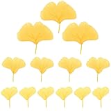 MUCKLILY 300stücke Künstliche Herbstblätter aus Seide Ginkgoblätter für Tischdekoration Hochzeit Herbstparty DIY Bastelblätter Halloween Fotorequisiten