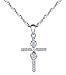 Unendlich U Fashion Kreuz Unendlichkeit Symbol Damen Halskette 925 Sterling Silber Zirkonia Anhänger Kettenanhänger, Silber