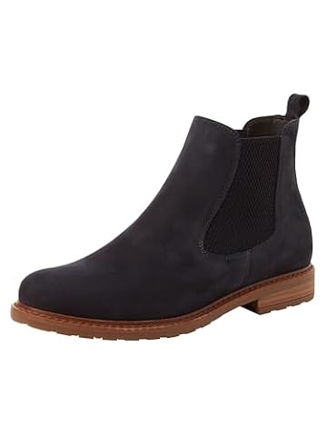 Tamaris Damskie buty Chelsea 1-25056-41, granatowe (NUBUC, 40 EU, Granatowy nubuk, 40 EU