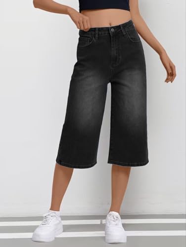 Image of Nifty Women's Denim Stretchable Baggy Fit Capris