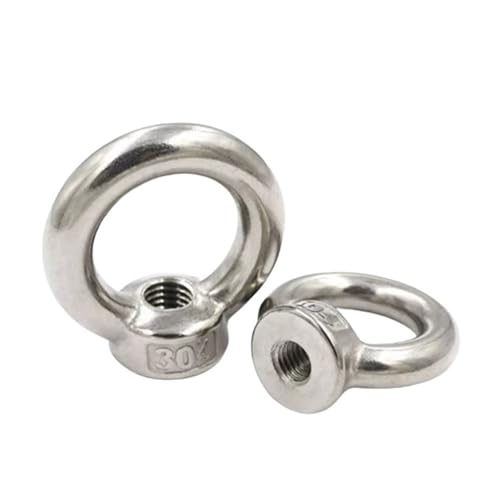 2 pezzi di M10 304 Anello in Acciaio Inox Dado di Sollevamento Dado Occhiello Dado Anello di Sollevamento Bullone a occhiello Femminile Filettato Bulloni a Vite di Fissaggio Hardware Golfare per