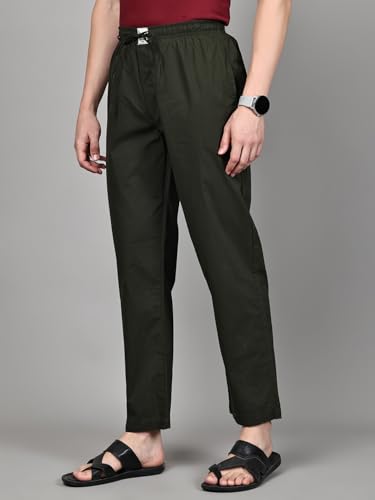 Image of Majestic Man Men Mid Rise Comfort Fit Solid Pure Cotton Casual Style Lounge Pants