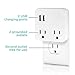 Cordinate 2 Outlet Extender, 3 Prong, Compact Adapter, Station, 2.1A USB Ports, Fast Charge for Devices, Easy Access Design, 2 Pack, White, 56162