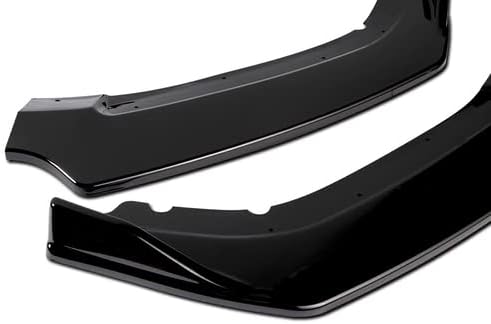 3 Pieces Front Bumper Lip Spoiler Splitter Side Body Kit Trim Protection Compatible with 2016-2021 Honda Civic Coupe Sedan, 2017 2018 2019 2020 (Painted Black)