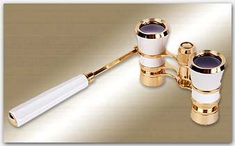 Iolanta Opera Glasses Finish: White/Gold