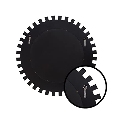 Shyfoy 24 Inch Wall Mirrors Decorative Round Sunburst Mirror For Wall Decor Modern Silver Glass, Wall-Mounted Beveled Hanging Circle Accents Mirror For Living Room Bathroom Bedroom Fireplace #TOP7