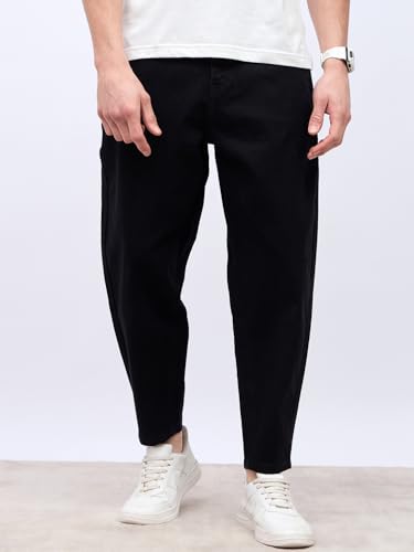 Image of Styli Men Balloon Fit Jeans with Pocket Construction | High-Rise Relaxed Fit Denim Pants | Comfortable Casual Everyday Wear | Stylish Wide-Leg Denim for Smart Casual Outfits