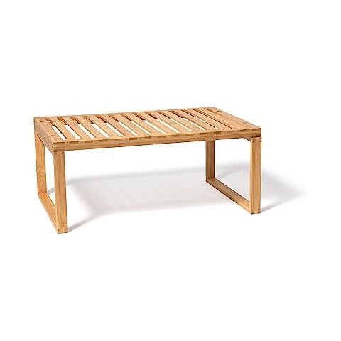 Lipper International Bamboo Kitchen Cabinet Shelf for Organizing a Pantry, Countertop, or Bathroom, 15 5/8" x 10" x 6 1/4" Cover