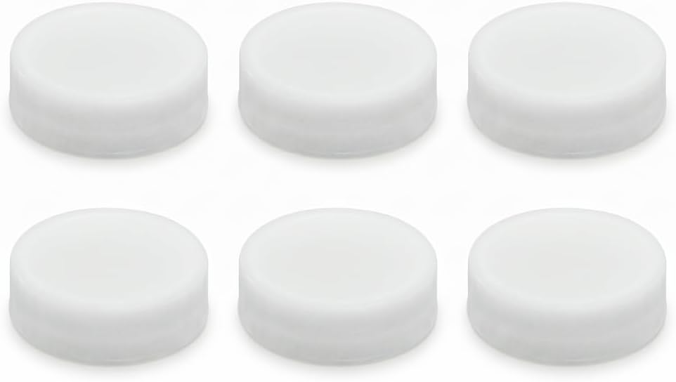 FIFO White Label Caps (6-Pack) - Designed to fit All FIFO Condiment and Sauce Bottles