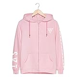  NCTCITY Zippé Sweat-Shirts à Capuche Imprimé Lettre Cardigan Manteau Manche Longue Loisir Confortable Sweat pour Hommes et Femmes