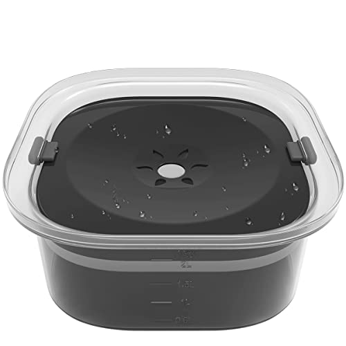 INNOLAND 2L Dog Water Bowl for Small/Medium/Large Dogs, No Spill Pet Water Bowl with Lagre Capacity, Slow Water Feeder with Eco-Friendly Material, Portable Travel Water for Dogs/Cats/Pets