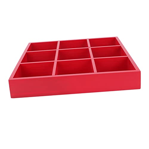 Cabilock 1 Pc fuente de Jiugongge plato para servir dividido bandejas de comida adornar la bandeja cozinha organizador food container bandeja de comida plato compartimentado Bambú rojo