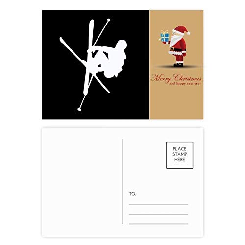 Cartes postales Père Noël skateboarding noir lot de 20 haute qualité