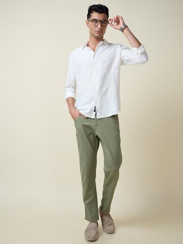 Image of Thomas Scott Mens Regular Fit Embroidered Full Sleeves Casual Shirt