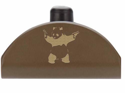 NDZ Performance Grip Plug for Glock Gen 4-5 – Heavyweight Brass – Fits G17 G19 G22 G23 G31 G34 G45 G47 – FDE Cerakote Finish, Panda with Guns – Made in USA