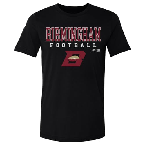 500 LEVEL Birmingham Stallions Team Football Shirt (Black, Medium)