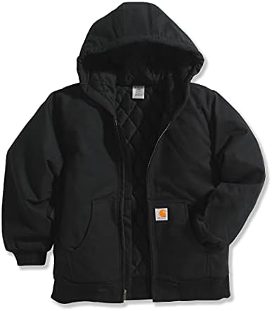 Carhartt boys Active Quilt Lined Coat outerwear jackets, Black, X-Small US