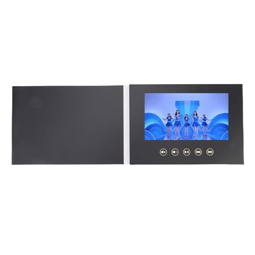 Fockety Tarjeta de Felicitación de Video, Libro de Videos con Pantalla Táctil de 7 Pulgadas con Puerto Tipo C, 128m de 1500 MAh USB Folleto de Video álbum de Video para Día de la Madre,