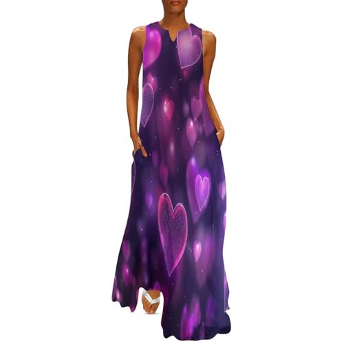 Robe grande taille de plage fluide et élégante à motif cœur