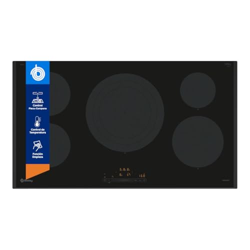 Balay - Placa de Inducción, 90 cm De ancho, 5 Zonas, 11 Niveles, Zona 32 cm, Negro, 3EB997LH