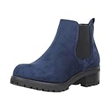 botines azules mujer alma en pena Botas Chelsea - Las modernas botas Chelsea de Elara enriquecen su colección de zapatos con su estilo de moda y pueden combinarse de muchas maneras.