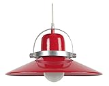 Tosel Daniel 12589 Lámpara de techo, acero, 100 W, E27, rojo, E27, 100 wattsW 230 voltsV