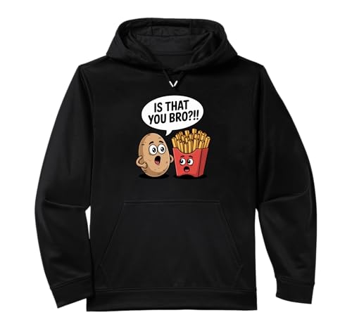 Is That You Bro?! Funny Cute Potato and French Fries Pun Performance Hoodie