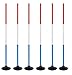 WHELPAW 6FT 6-Pack Pole Bending Kit | Weighted Bases & Carry Bag | 3-Section Adjustable for Horse, Dog, Soccer Drills | Red/White/Blue for Horse Visibility