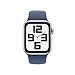 Apple Watch SE (2nd Gen) [GPS 40mm] Smartwatch with Silver Aluminum Case with Denim Sport Band S/M. Fitness and Sleep Trackers, Crash Detection, Heart Rate Monitor, Retina Display