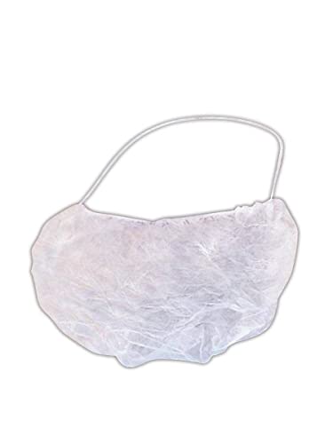 MAGID BC924 Polypropylene Beard Cover with Elastic Closure, Disposable, One Size Fits All, White (Case of 100)